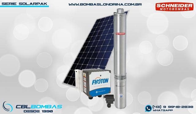 foto frontal da bomba solar schneider solarpak