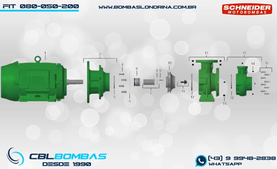 foto explosiva da bomba FIT 080-050-200 4POLOS