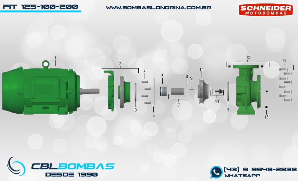 foto explosiva da bomba BPI-FIT 125-100-200 4POLOS