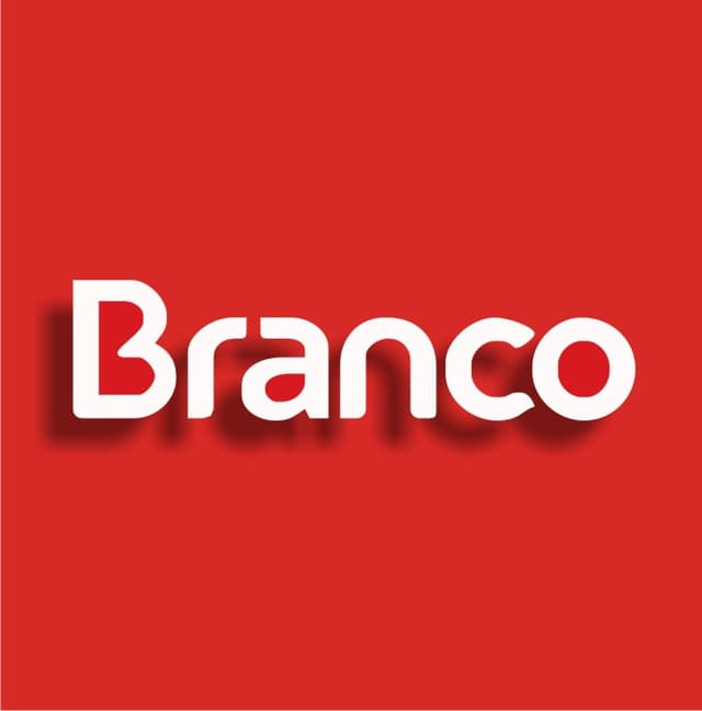 imagem da logo Branco em branco em fundo vermelho