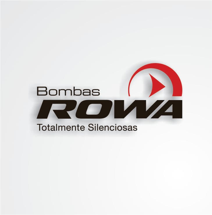 logo da bombas Rowa em preto fundo em branco