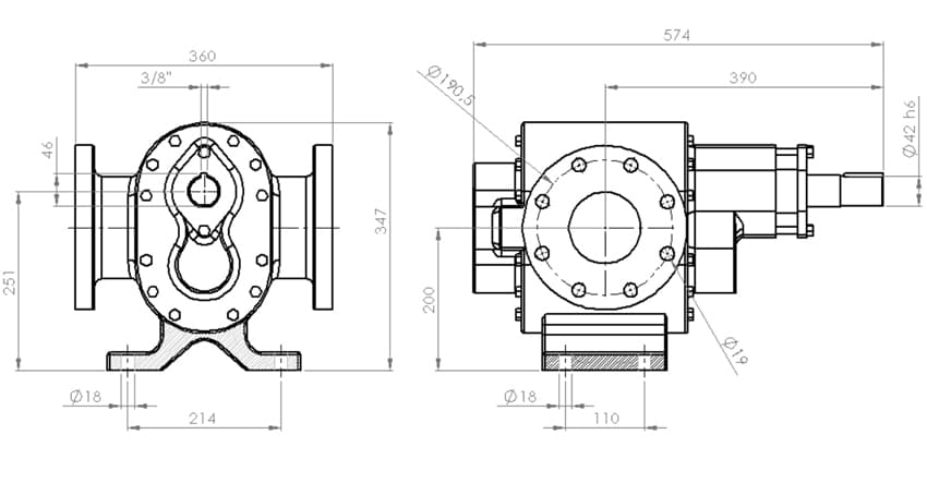Foto do desenho da bomba Edral. ED4X180